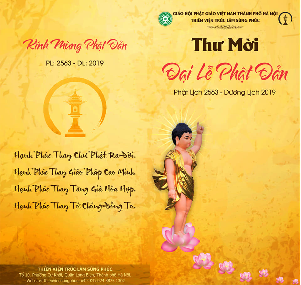 Mời dự Đại Lễ Phật Đản PL.2563 - DL.2019