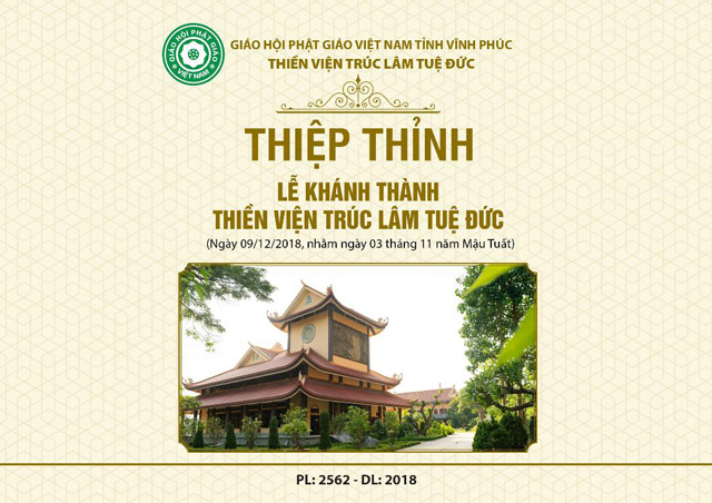 Mời dự Lễ khánh thành TVTL Tuệ Đức